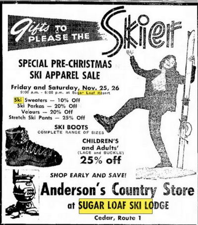 Sugar Loaf Resort - Nov 1966 Andersons (newer photo)